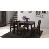 Set masa extensibila 120x150cm cu 4 scaune tapitate, mb-13 max5 si s-37 boss7 w15, wenge, lemn masiv, stofa