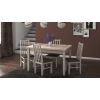Set masa extensibila 120x150cm cu 4 scaune tapitate, mb-13 max5 si s-38 boss10 s6, sonoma, lemn masiv de fag, stofa