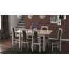Set masa extensibila 120x150cm cu 6 scaune tapitate, mb-13 max5 si s-37 boss7 s6, sonoma, lemn masiv de fag, stofa