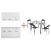 Pachet  - Set Bucatarie Sofia alb + Set Masa cu 4 scaune MBS-36