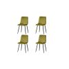 Set 4 scaune tapitate S-206, Olive