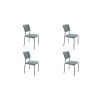 Set 4 scaune tapitate, S-209, Stofa, Gri