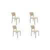 Set 2 scaune, tapitate cu stofa, s-209, maro