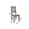 Set masa extensibila jork 200x250 cm, lemn masiv wenge, cu 10 scaune tapitate stofa maro, s-38 W2