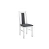 Set masa extensibila jork 200x250 cm, lemn masiv alb, cu 10 scaune tapitate stofa gri, s-38 B24B