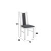 Set masa extensibila jork 200x250 cm, lemn masiv alb, cu 10 scaune tapitate stofa gri, s-38 B24B
