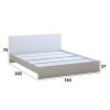 Dormitor Eco alb, dulap 3 usi, pat 160x200 cm, 2 noptiere, comoda