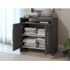 Dormitor Eco antracit, dulap 3 usi, pat 160x200 cm, 2 noptiere, comoda