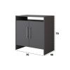 Dormitor Eco antracit, dulap 3 usi, pat 160x200 cm, 2 noptiere, comoda