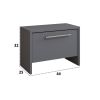 Dormitor Eco antracit, dulap 3 usi, pat 160x200 cm, 2 noptiere, comoda