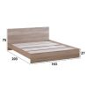 Dormitor Eco sonoma, dulap 3 usi, pat 160x200 cm, 2 noptiere, comoda