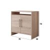 Dormitor Eco sonoma, dulap 3 usi, pat 160x200 cm, 2 noptiere, comoda