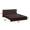 Dormitor Eco wenge, dulap 3 usi, pat 160x200 cm, 2 noptiere, comoda