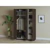 Dormitor Eco wenge, dulap 3 usi, pat 160x200 cm, 2 noptiere, comoda