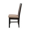 Scaun din lemn masiv de fag tapitat cu stofa s-37 boss7 w15, wenge (OUTLET)