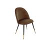 Scaun living tapitat cu stofa premium s-172, tapiterie maro