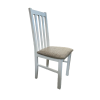 Scaun din lemn masiv de fag tapitat cu stofa s-38 boss10 b2, alb (OUTLET)