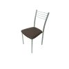 Scaun bucătărie s-05 tapitat, piele ecologica, maro