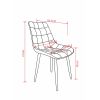Scaun living HT2, stofa, albastru