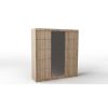 Dressing Ory, sonoma, 3 usi, cu oglinda, 200 cm