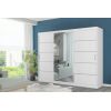 Dressing Ory, alb, 3 usi, cu oglinda, 250 cm