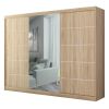 Dressing Ory, sonoma, 3 usi, cu oglinda, 250 cm