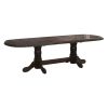 Set masa extensibila jork 200x250 cm, lemn masiv wenge, cu 10 scaune tapitate stofa gri, s-37 W2