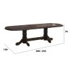 Set masa extensibila jork 200x250 cm, lemn masiv wenge, cu 10 scaune tapitate stofa gri, s-37 W2