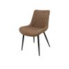 Scaun ML-2, tapitat stofa, maro