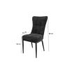 Scaun ML-3, tapitat stofa, negru
