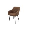 Scaun ML-5, tapitat stofa, maro