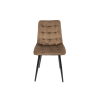 Set 6 scaune + 1 masa cafea gratis, Scaun bucatarie tapitat S-214, Stofa, Maro