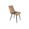 Set 6 scaune + 1 masa cafea gratis, Scaun bucatarie tapitat S-214, Stofa, Maro