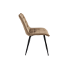 Set 6 scaune + 1 masa cafea gratis, Scaun bucatarie tapitat S-214, Stofa, Maro