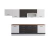 Bucatarie Alfa 320, wenge/alb, blat termic nuc, corp hota