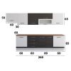 Bucatarie Alfa 320, wenge/alb, blat termic nuc, corp hota