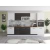 Bucatarie Alfa 320, wenge/alb, blat termic nuc, corp pentru cuptor incorporabil