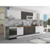 Bucatarie Alfa 380, wenge/alb, blat termic nuc, corp hota, soldat