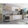 Bucatarie Alfa 320, alb/sonoma, blat termic nuc, corp hota