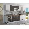 Bucatarie Alfa 320, wenge/alb, blat termic nuc, corp pentru cuptor incorporabil