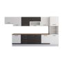 Bucatarie Alfa 380, wenge/alb, blat termic nuc, corp hota, soldat