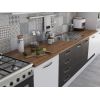 Bucatarie Alfa 380, wenge/alb, blat termic nuc, corp hota, soldat