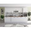 Bucatarie Alfa 320, alb, blat termic nuc, corp pentru cuptor incorporabil