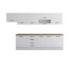 Bucatarie Alfa 320, alb, blat termic nuc, corp hota