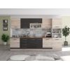 Bucatarie Alfa 320, wenge/sonoma, blat termic nuc, corp pentru cuptor incorporabil