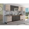 Bucatarie Alfa 320, wenge/sonoma, blat termic nuc, corp pentru cuptor incorporabil