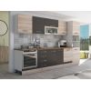 Bucatarie Alfa 320, wenge/sonoma, blat termic nuc, corp pentru cuptor incorporabil
