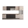 Bucatarie Alfa 320, wenge/sonoma, blat termic nuc, corp pentru cuptor incorporabil