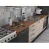 Bucatarie Alfa 320, sonoma/wenge, blat termic nuc, corp hota