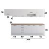 Bucatarie Alfa 320, alb, blat termic nuc, corp hota